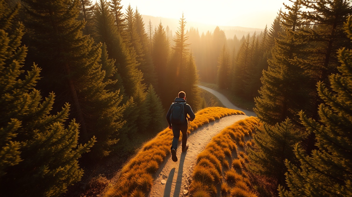 Rucking on a forest trail