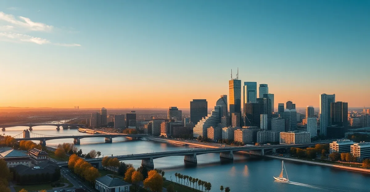HYROX Frankfurt Skyline mit Main und Wolkenkratzern