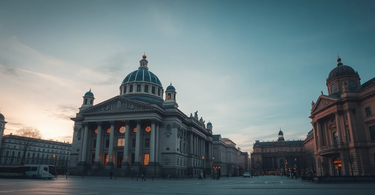 Leipzig Augustusplatz mit Oper und Gewandhaus