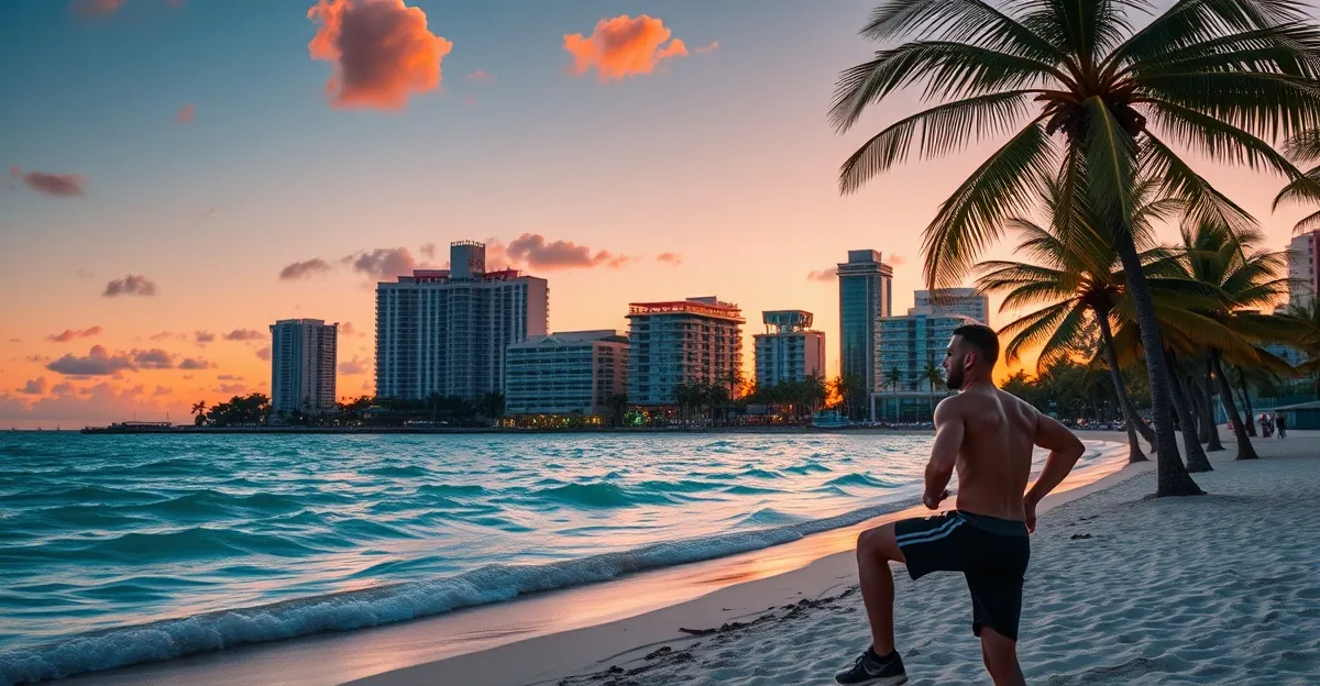 HYROX Miami Beach with ocean views and palm trees