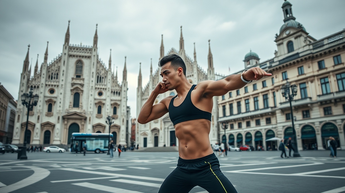 HYROX Milan 2026 — Milan skyline with Duomo di Milano