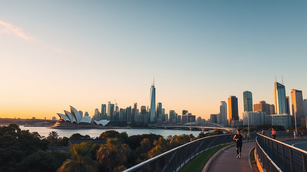 HYROX Sydney with harbour city skyline