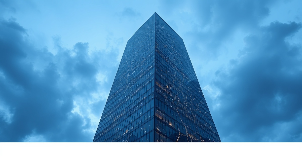 Enterprise AI adoption roadmap and ROI metrics on boardroom display with city skyline