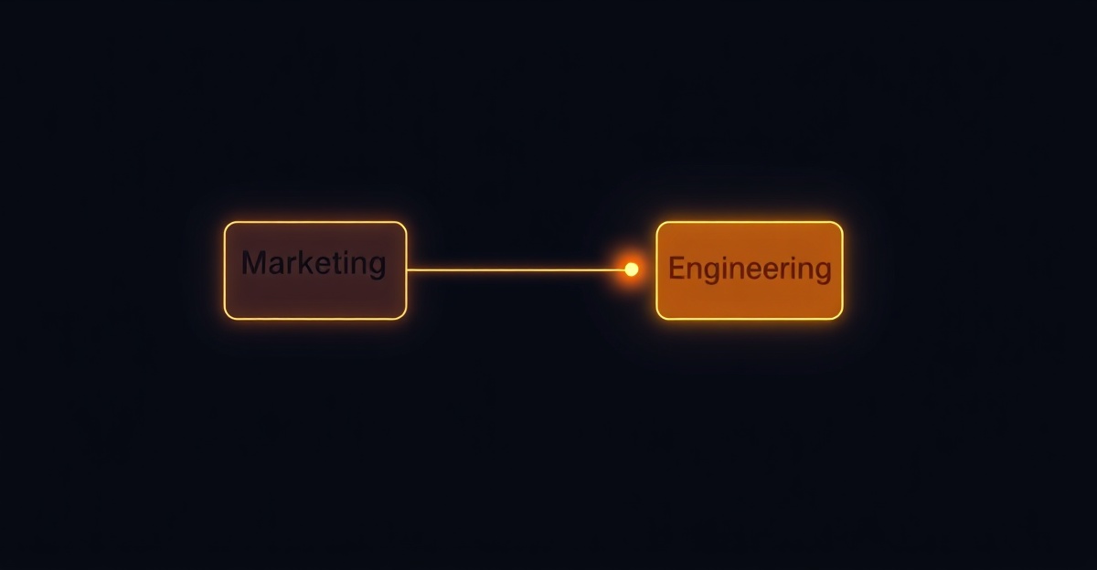 Org chart with GEO ownership moving from marketing to engineering