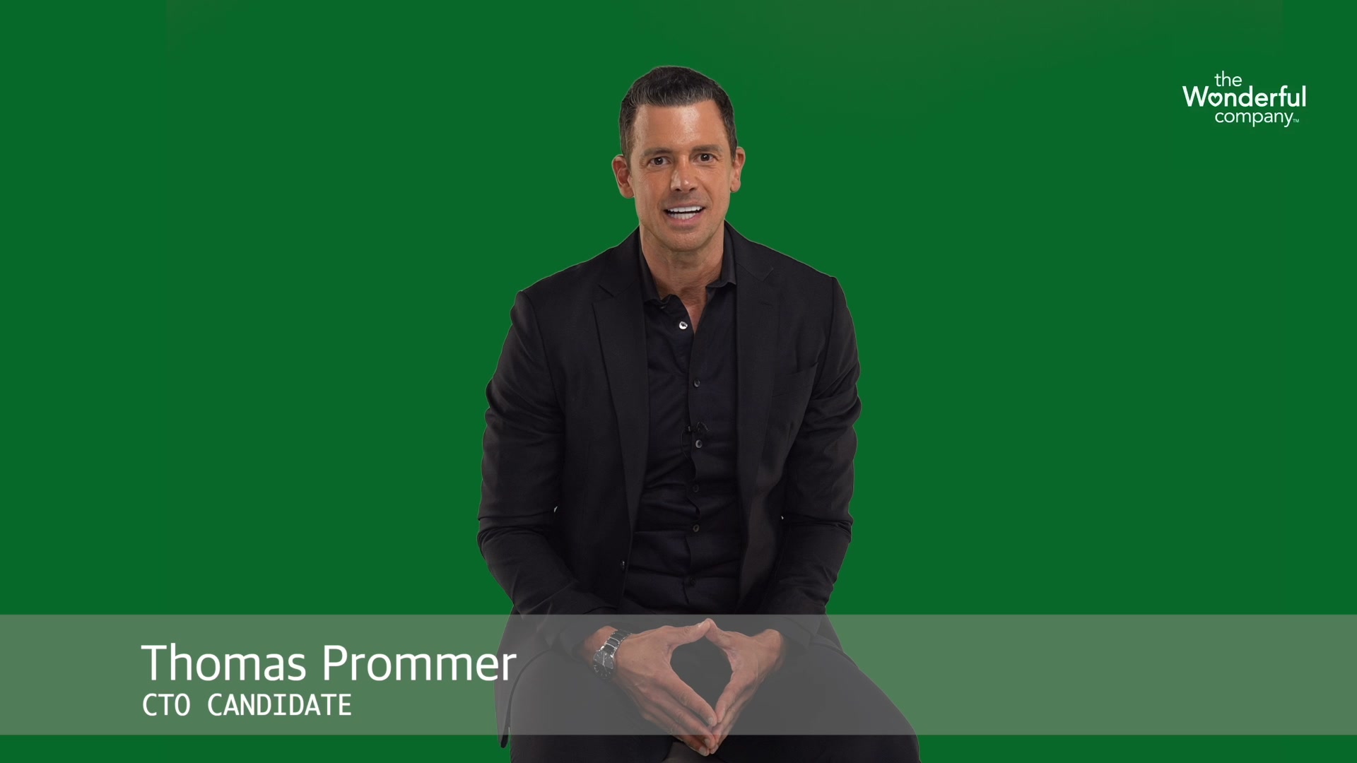 Thomas Prommer - Video Introduction for The Wonderful Company CTO